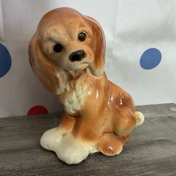 Mid Century Porcelain Puppy Dog Planter - Picture 9 of 15